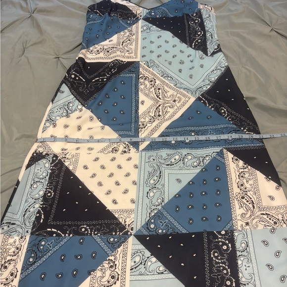 STAUD Blue Bandana Print Dress - Picture 5 of 8